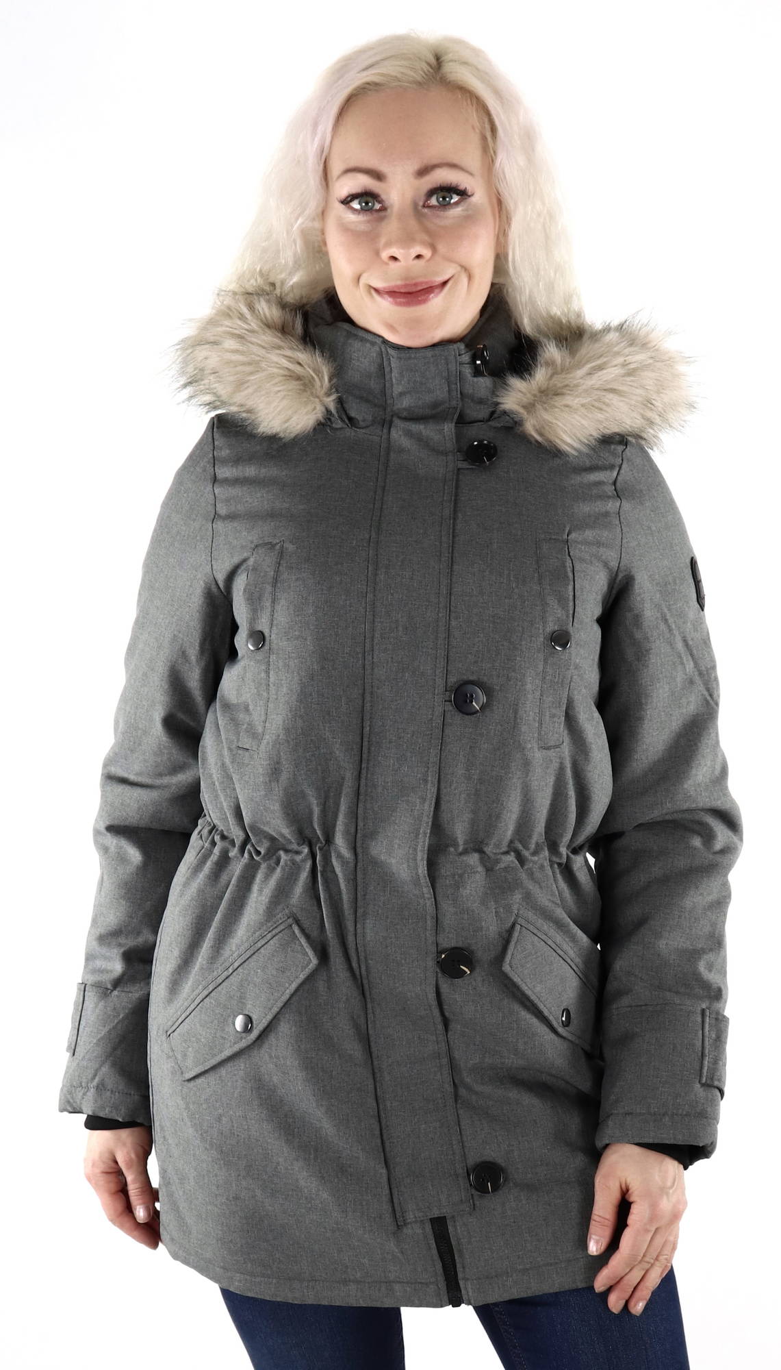 Vero Moda Women's Parka Coat Excursion grey - Stilettoshop.eu webstore