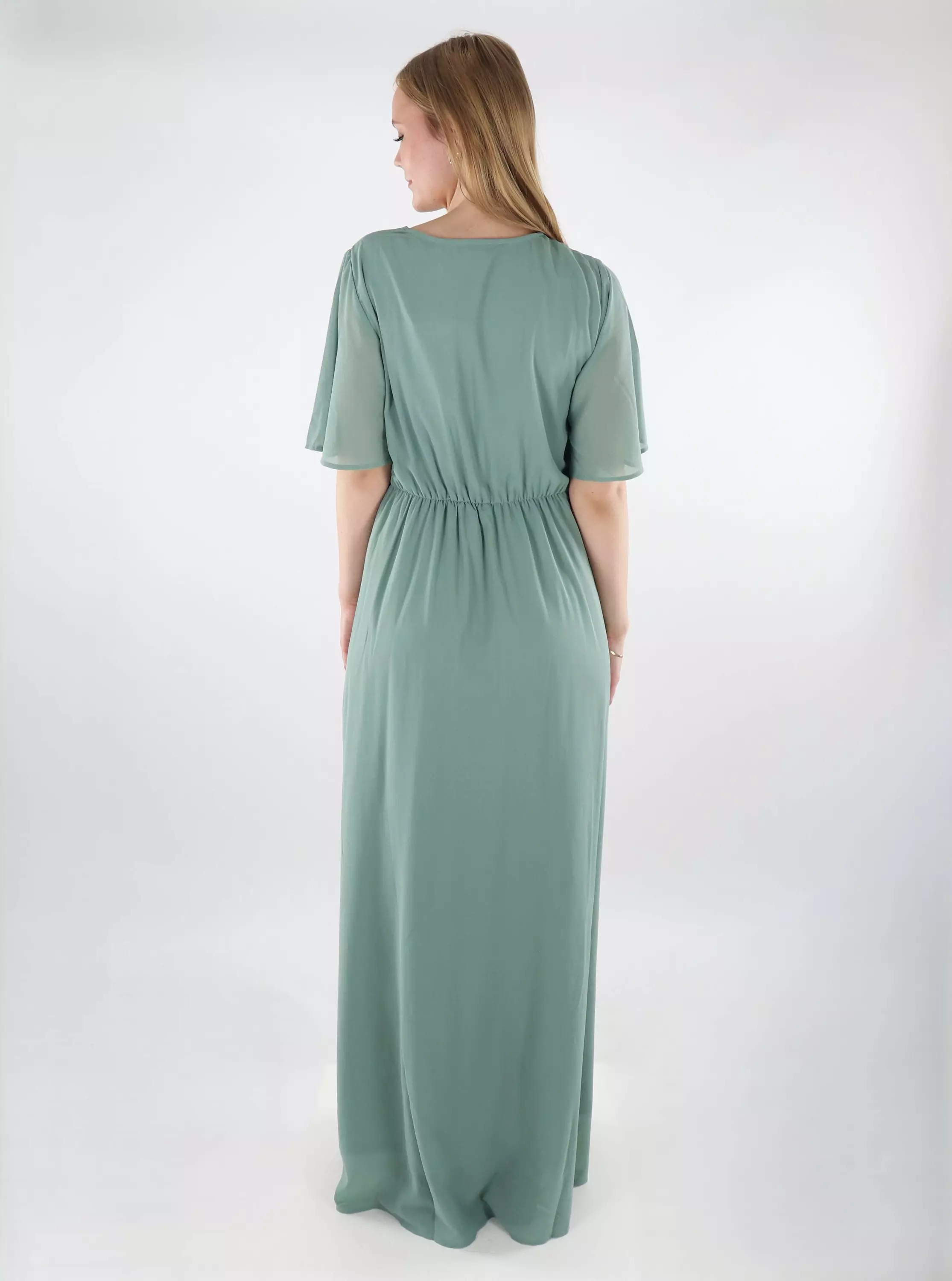 ●GREEN BUTTER●Viscos Frill Dress★韓国の人気★日本未入荷 Only maxi dress ONLSTAR Life chinois green - Stilettoshop.eu