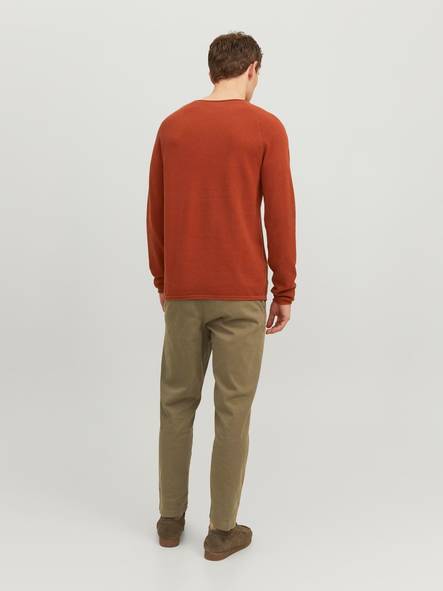 Jack&Jones Sweater Hill crew neck cinnabar - Men's knitwear - 134691 - 2