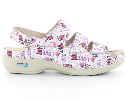 Nursing Care Machine Washable Sandals Leather, love - Women's work shoes - 126981 - 1