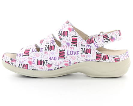 Nursing Care Machine Washable Sandals Leather, love - Women's work shoes - 126981 - 2