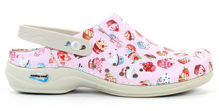 Nursing Care Machine Washable Work Shoes Leather Cupcakes09 - Women's work shoes - 122641 - 1