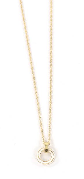 Snö of Sweden Necklace Barcelona twisted pendant g/white - Necklaces - 133801 - 1