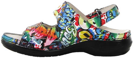 Nursing Care Machine washable sandals WG9F3 Graffiti - Women's work shoes - 115271 - 4
