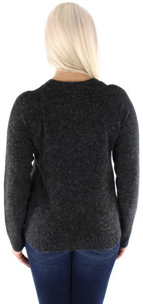 Vero Moda soft women's sweater o-neck, Black - Women's knitwear - 128931 - 2