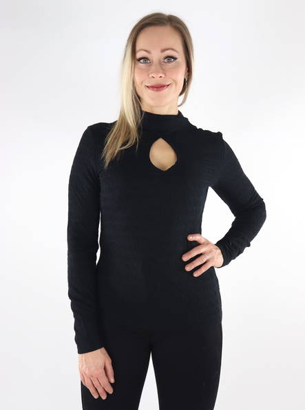 Vila cut out shirt black - Women's long sleeved shirts - 134751 - 1