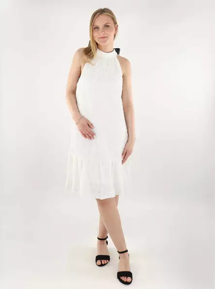 Vero Moda sequin dress with bow tie Halter star white - Dresses and tunics - 138341 - 2