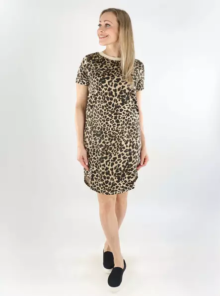 JDY sweatshirt dress New toasted coconut/leo - Dresses and tunics - 138541 - 1