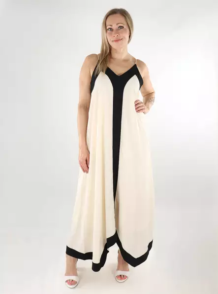 Only maxi dress Long eggnog/w.black - Dresses and tunics - 138581 - 1