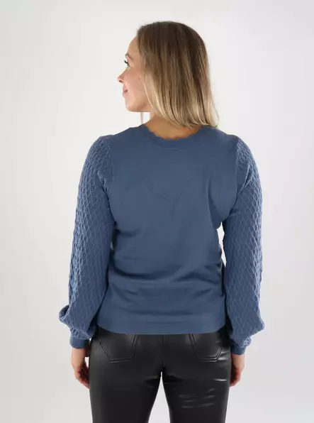 Vila women's sweater V-Neck vintage indigo - Women's knitwear - 139121 - 2