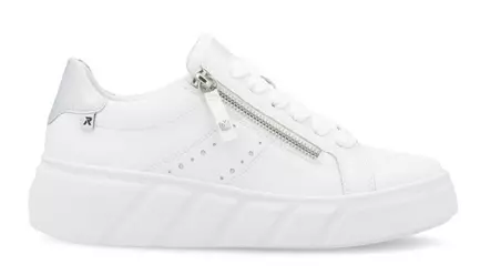 Rieker women's genuine leather sneakers W2605-80 white - Rieker women`s sneakers - 140171 - 1