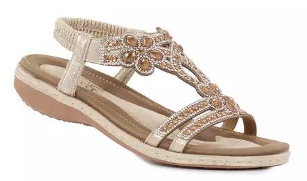Andrea Conti women's sandals 15490040095 gold - Women's sandals - 140751 - 1
