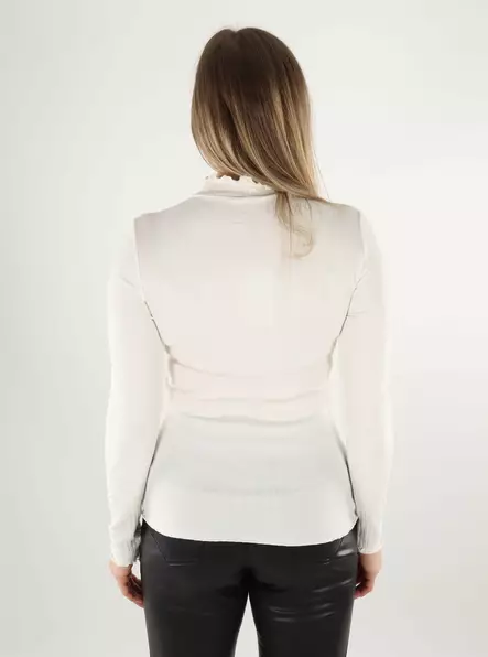 JDY women's high-neck shirt Life cloud dancer - Women's long sleeved shirts - 140061 - 2