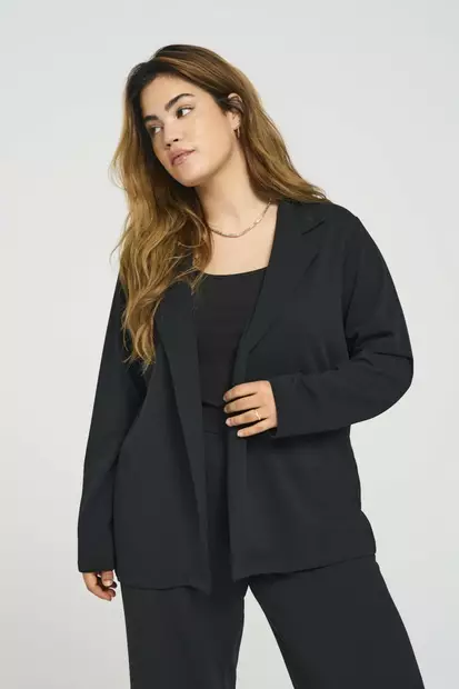 Only Carmakoma plus size stretch blazer JRS black - Women's jackets and blazers - 137611 - 1