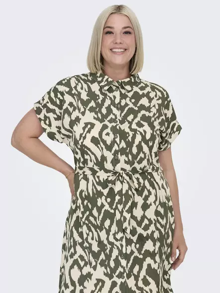 Only Carmakoma Plus Size Shirt Dress tarmac/pumice stone - Dresses and tunics - 138101 - 2