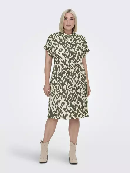Only Carmakoma Plus Size Shirt Dress tarmac/pumice stone - Dresses and tunics - 138101 - 1