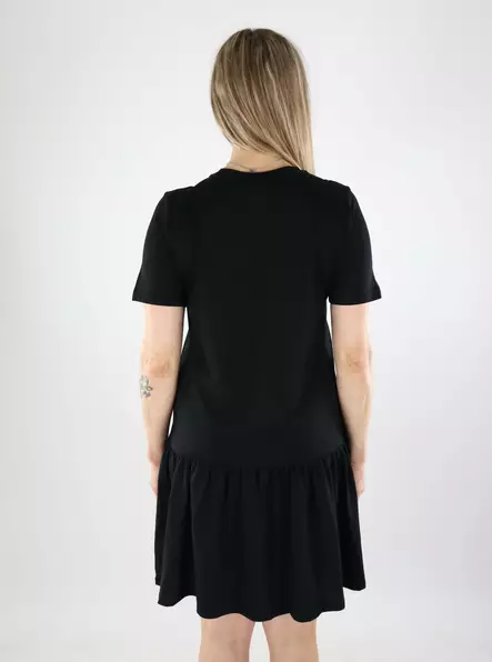 Pieces cotton dress O-Neck black - Dresses and tunics - 140681 - 2