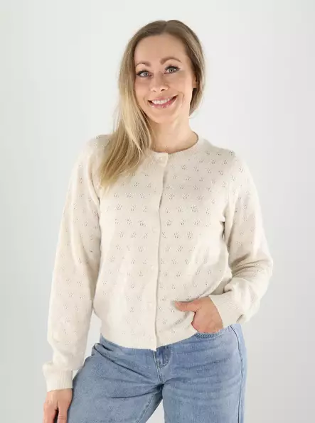 Vero Moda cardigan stitch birch - Women's knitwear - 141201 - 1