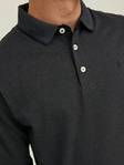 Jack&Jones Shirt Paulos polo dark grey - Men's long sleeved shirts - 132561 - 3
