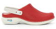 Nursing Care Machine Washable Work Shoes Leather, Red - Women's work shoes - 122681 - 1