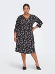 Only Carmakoma Dress April 3/4 wrap, black/purple flo - Dresses and tunics - 131811 - 2