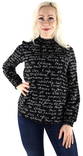 Only Shirt Nova lux, Black/texte - Women's long sleeved shirts - 127601 - 1
