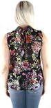 Only Top halterneck, Black/flower - Women's party tops - 128271 - 2