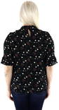 Pieces Shirt 2/4, Dark Blue/Flower - Women's long sleeved shirts - 127361 - 2