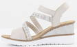 Rieker Wedge Sandals V3551-60, Beige - Rieker women`s sandals - 128591 - 2