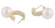 Snö of Sweden Earrings Lydia gold/white - Earrings - 135311 - 2