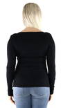 Vero Moda Women's Shirt Natasha placket, black, white - Women's long sleeved shirts - 129361 - 3