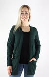Vila Women's Cardigan Ril open darkest spruce, dark green - Women's knitwear - 129431 - 1
