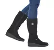 Rieker suede wedge boots Y4470-00 black - Rieker boots - 136521 - 5