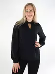 Vila women's shirt Surashil High Neck black - Women's long sleeved shirts - 136801 - 1