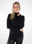 JDY women's polo shirt Suma Rollneck black - Women's long sleeved shirts - 136991 - 1