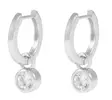 Snö of Sweden Earrings Domino silver/clear - Earrings - 138641 - 1