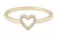 Snö of Sweden Ring Nisi heart gold/clear - Rings - 138651 - 1