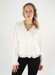 Vero Moda women's shirt Frill Pleat snow white - Women's long sleeved shirts - 138821 - 1