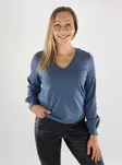 Vila women's sweater V-Neck vintage indigo - Women's knitwear - 139121 - 1