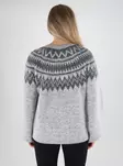 Only women's sweater O-Neck light grey/dark grey - Women's knitwear - 139771 - 2