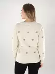 Vero Moda women's sweater Intarsia birch/w. emperad - Women's knitwear - 139871 - 2