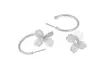 Snö of Sweden Earrings Flora petal silver - Earrings - 141131 - 2