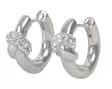 Snö of Sweden Earrings Everly chunky knot crystal ring silver/clear - Earrings - 141591 - 1