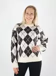Vero Moda sweater VMHALO LS O-NECK PULLOVER BOO birch/chocolate - Women's knitwear - 141871 - 1