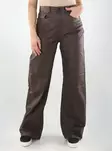 Vila Trousers VIFREYA HW COATED WIDE Coffee Bean/Coated - Women's trousers - 142191 - 1
