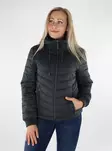 JDY Lightweight quilted jacket hood black - Women's light winter jackets - 136651 - 1