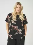 Only Carmakoma women's plus size t-shirt Life black/autumn - Women's T-shirts - 138881 - 1