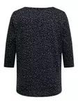 Only Carmakoma shirt CARMARRY MARTHA 3/4 BLOUSE JRS black/grey melange - Women's long sleeved shirts - 141681 - 2