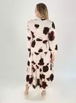 Only Dress 374 MIDI DRESS 3/4 oatmeal/red flower - Dresses and tunics - 141301 - 2