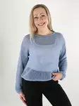 Only women's sweater Structure O-Neck soft chambray - Women's knitwear - 138031 - 1